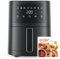 Innsky Heißluftfritteuse Airfryer 3.5L, 8-in-1 Heissluftfritteuse Friteuse, 1500W Air Fryer mit LED-Touchscreen, Energiesparend und Zeitersparnis, Spülmaschinenfest, 50dB Leise,1-3 Personen,Schwarz
