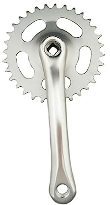 Mountainbike Silber Aluminiumlegierung aus 170mm Kurbelgarnitur 32t | Tretkurbel Fahrrad, Einfache Montage, Zufälliges Design, Fahrradkurbelsatz