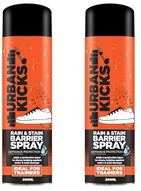 GSV Essentials Rain & Stain Barrier Spray, Protection For Shoes, Anti Stain Properties, Water Resistance, Ideal For Trainers, Easy to Use, 200ml