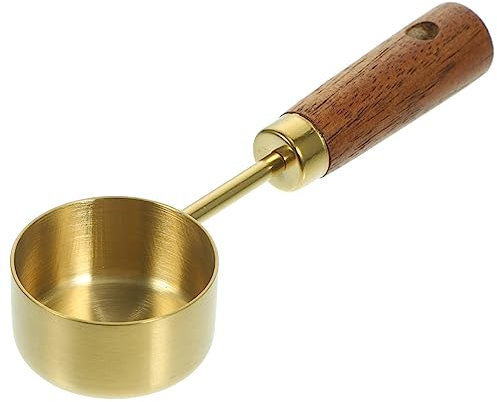 Cabilock Edelstahl Kaffeelöffel Mit Holzgriff Kaffeemesslöffel Kaffeepulver Messlöffel Rostfrei Präzise Messung Multifunktional Für Kaffee Milchpulver Backen Küche