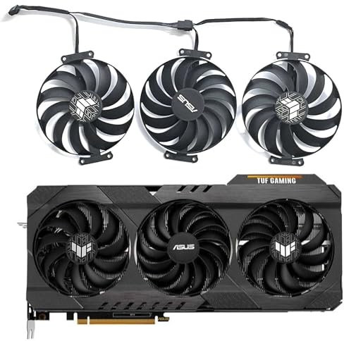 ASUS TUF GAMING Radeon RX 6700 6800 6900 XT Series Replacement Fan for ASUS Graphics Cards, Air Cooling, 95mm, 12V, 7-Pin Graphics Card Cooler, VGA Card Replacement GPU Fan