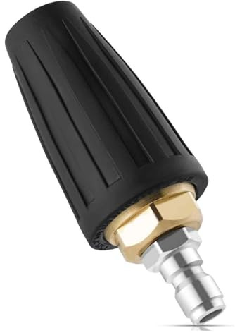 Buse Nettoyeur Haute Pression, Tête Turbine Rotative Noire | Universelle, Raccord Rapide 1/4, Compatible avec Tuyau Arrosage, 4000 PSI