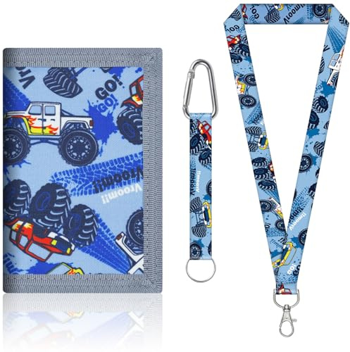 Fizdoqg Portmonee Kinder Baustelle, Jungen Baustelle Wallet, Portemonnaie