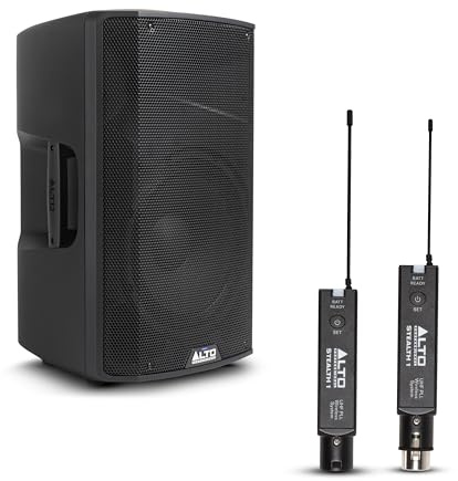ALTO Pack Enceinte de Sonorisation Active TX412 700W 12 Pouces avec Récepteur et Émetteur de Micro XLR pour Performances Live, Événements, Karaoké, Sonorisation, Présentations