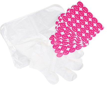 LRXIYODE Feuchtigkeitsspendende Fuß und Handmaske aus Pe mit Fixierenden Aufklebern Einweg Design für Trockene Haut für Zuhause und Hotelanwendung Zufälliger Stil