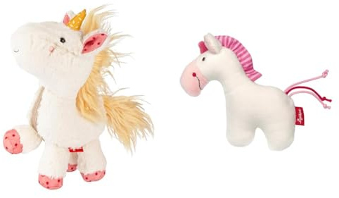Sigikid Einhorn Geschenkset Rassel & Patchwork Kuschel Stofftier Plüsch weich Geburt Unisex waschbar langlebig hochwertig greifen kauen nuckeln Baby