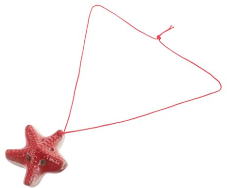 Hoement Ocarina Ceramica Sei in Do C Strumento Fiato Portatile a Forma di Echinoderma per Studenti per Feste in Spiaggia e Attività Musicali all Aperto