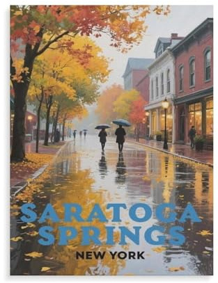 Erwachsene und Kinder Puzzle 1000 Teile Puzzle，Saratoga Springs New York，einfaches Puzzlespiel Rollenpuzzle Lernspiel Spielzeug Familie Dekoration（38x26cm）-HL88