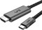 uni USB C auf HDMI Kabel [4K@60Hz],Thunderbolt 3/4 kompatibel, Aluminium+Nylon, Type C zu HDMI für iPhone 15 Pro Max, MacBook iPad Pro/Air, iMac, Surface Book 2, Samsung S23, Pixelbook usw. -1m 1Pack