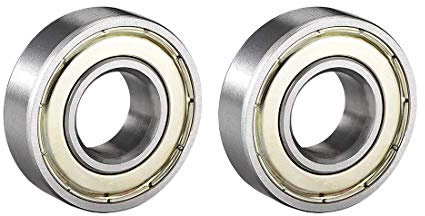 sourcing map 2 Stück 6001ZZ Kugellager Doppelschild 12 mm x 28 mm x 8 mm Rillenkugellager