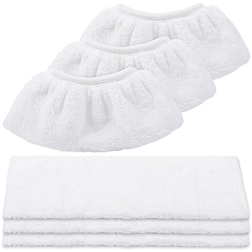 KEEPOW Mikrofasertuch Set kompatibel für Kärcher EasyFix SC 2, SC 3, SC 4, SC 5 Dampfreiniger (3x Bodendüse + 3x Handdüsen),für kärcher bezug dampfreiniger