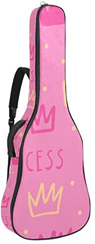 Gitarrentasche mit Reißverschluss, wasserdicht, weich, für Bassgitarre, Akustik- und klassische Folk-Gitarre, Pink
