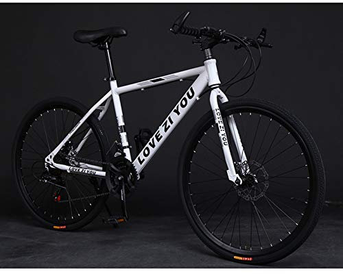 Adultmountain Bike, Carbon Steelmountain Bike 21 Gang Fahrrad Vollaufhängung MTB Getriebe Dual Disc Brakes Mountain Fahrrad, E-26 Zoll 30 Gang
