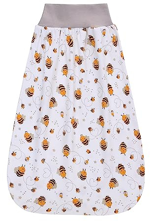 Miracle Baby Saco de Dormir para bebé de 0,5 TOG con Cintura elástica, Saco de pañales de Verano Hecho de algodón, Saco de Mameluco para bebés, niños pequeños, niños de 0 a 12 Meses