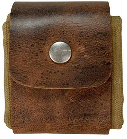 Sac de ceinture en cuir Sac de nourriture Sac banane en cuir et toile Sac de transport pliable en toile cirée pour la randonnée, a
