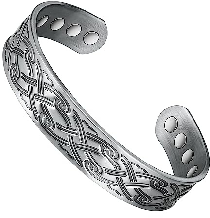 3500 Gauss Arthritis Herren-Kupferarmband, 8 starke Magnete lindern effektiv Arthritis und Karpaltunnelschmerzen, Magnetfeldtherapie hat leichte Auswirkungen auf Rheuma und Lymphdrainage