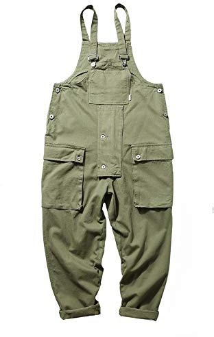 ttricche Bib Overalls Men's Vintage Hip hop Dungarees Jumpsuits Baggy Dad Pants