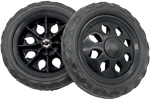 Shopping Trolley Wheels x 4 for 4 Wheel Granny Basket Supermarket Trolley Spare Replacement Wheels Black