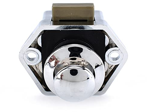 5 STÜCKE Camper Auto Push Lock 20mm RV Caravan Boot Wohnmobil Schrank Schublade Riegel Taste Schlösser for Möbelbeschläge (Color : Chrome)