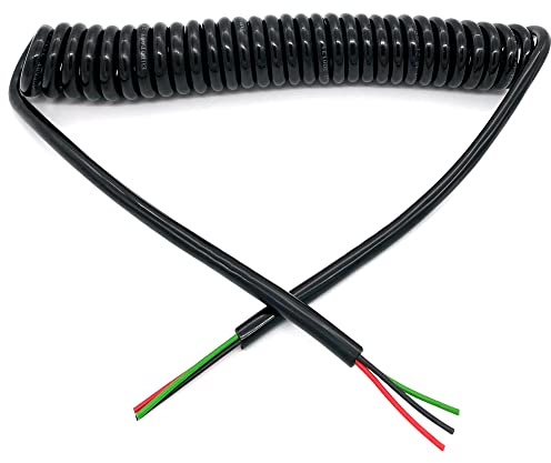 SAMETRUCK 3 pol Elektrowendel 3,5m 12V 24V Spiralkabel PKW LKW Anhänger Spiralleitung NFZ