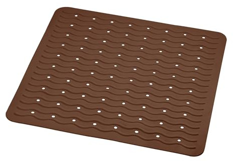 Duschmatte Duscheinlage rutschfest Quadratisch - Sicherheitseinlage für die Dusche - 54 x 54cm Braun - Made in Germany