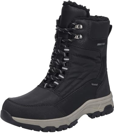 Josef Seibel Damen Winterstiefel Davos 52,Weite G (Normal),Wechselfußbett,wasserdicht,schnürstiefel,gefüttert,tex,schwarz,40 EU