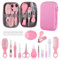 Infant Safety Care Set with Hair Brush Comb Nail Clipper, Baby Essentials Kit for Newborn Girls Boys (Pink)