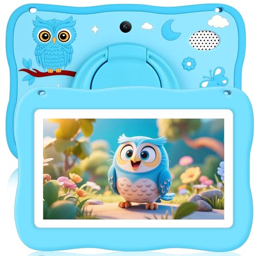Kids Tablet 7IN Toddler Tablet for Kids, Children Tablets for Toddlers with Parental Controls, Camera, Shockproof Case, Kids Learning Apps Pre-installed Kid’s Educational Tablets for Boy Girl (blue)