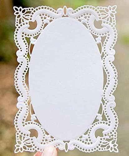 Cutting Dies for Card Making, Lace Hole Rectangular Frame Metal Cutting Die Cuts Embossing Stencil for DIY Scrapbooking Album Photo Craft Paper Cards Card Making Accessories