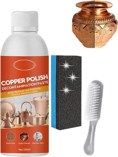 Spray pulitore per ottone e rame, detergente per ottone e polacco, detergenti per rame per pentole e padelle, detergenti per ottone naturale, lucidanti per metallo per ottone, rame e acciaio (1)