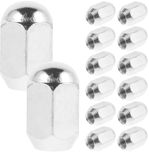 AKOOSY 15 Pièces Écrous de Roue pour ATV et Karting Écrous Borgnes Hexagonaux Extérieurs Accessoires de Fixation Roue pour Voiture Camion et Camping Protection Anticorrosion et Montage