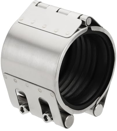 sourcing map Pipe Repair Clamp 3 OD 74mm-79mm 304 Stainless Steel Leak Sealer Emergency Pipe Repair for Plastic Metal Tubing Water Gas Oil Lines, Silver