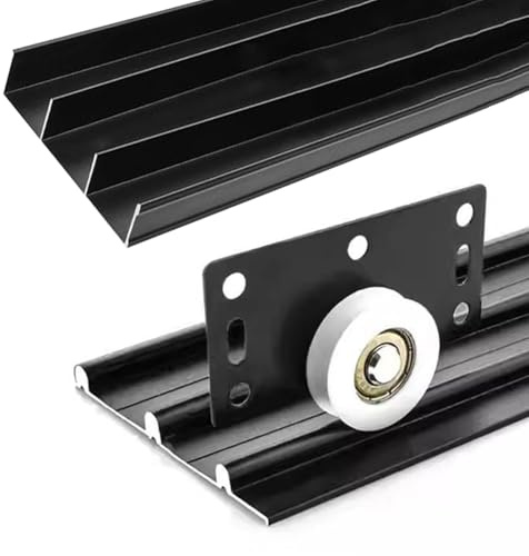 Kit per porte scorrevoli con sistema a binario nascosto per una facile installazione e un uso durevole in applicazioni di armadi e porte in vetro
