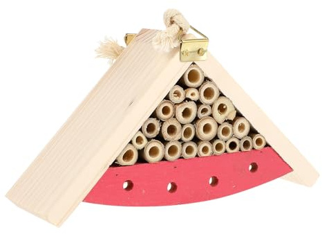 DECOMELODY Farbenfrohes Hängendes Bienenhaus Eisen und Seil Wetterfestes Insektenhotel für Garten Einfach zu Bedienen und Dekorativ