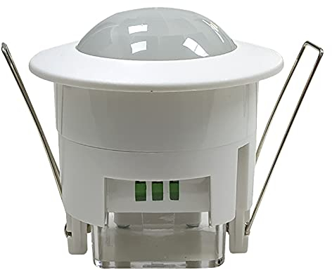 LED ATOMANT Detector de Movimiento Empotrable de Techo, con Sensor Luminico Regulable, Alcance 6m, Angulo deteccion 360º, para LED