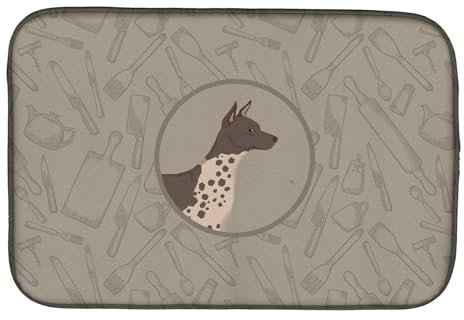 Caroline's Treasures CK2161DDM Tapis de cuisine American Hairless Terrier en polyester, multicolore