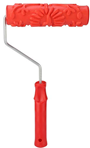 Strukturwalze Strukturrolle Musterroller DIY Wand Dekoration Musterroller, DIY Geprägte Malerrolle Strukturwalze Malerwalze Mit Muster 33 ×19 ×5 Cm (Rot)