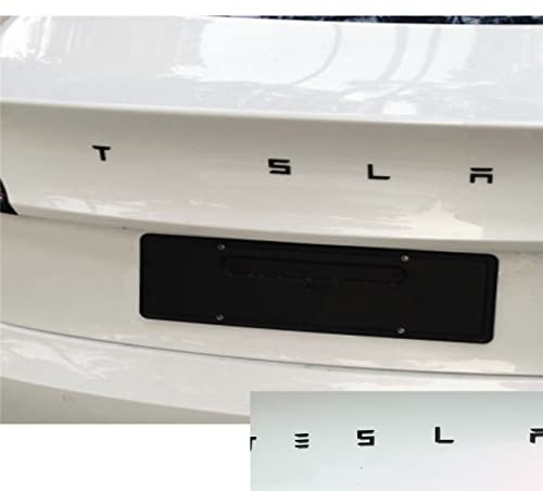 3D-Metall Auto-Hintere Endstück-Trunk-Emblem-Aufkleber-Abzeichen-Abziehbilder für Tesla Model S Modell 3 Modell X,Schwarz