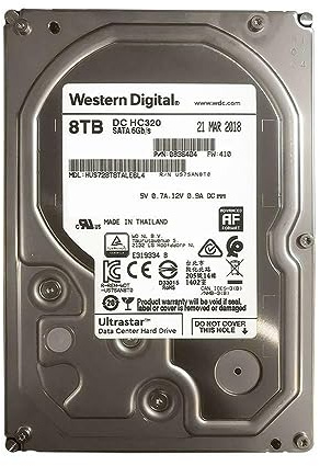 WD Ultrastar DC HC320 HUS728T8TALE6L4 - HDD - 8 TB - interno - 3.5&34 - SATA 6Gb/s - 7200 rpm - buffer: 256 MB