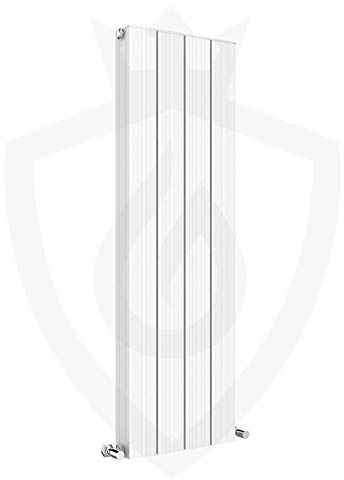 Sovereign White Aluminium Designer Radiator, 375 x 1200mm | Central Heating Heater, Vertical, Double Panel