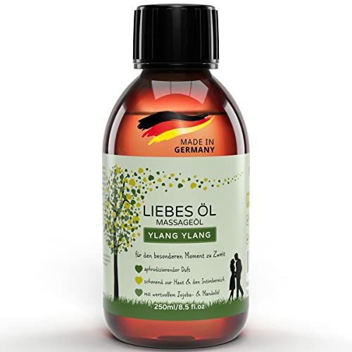 MakeLove Massageöl - Sinnliches Liebesöl für Partnermassagen - Pflegeöl für Ganzkörper-Massagen - Gleitöl - 250ml Ylang Ylang