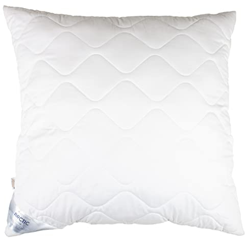 Arctic Harstad Bettkissen 80x80 cm – Mikrofaser Kopfkissen mit GRS Recycling-Faserkugeln – Oeko-Tex Zertifiziert, allergikergeeignet, waschbar bei 40°C – Weiß