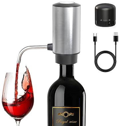 Aérateur et verseur de vin électrique, décanteurs de vin automatiques intelligents, distributeur de vin rechargeable avec câble USB, meilleurs cadeaux de vin