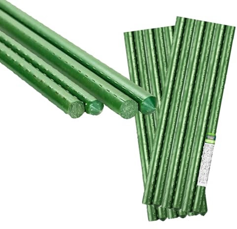 10 Pezzi di Bastoni di Supporto e Sostegno per Piante D11mm X L180cm, Canna da Giardino, Adatti a Piante Rampicanti e Stecche per l'Orto in PVC