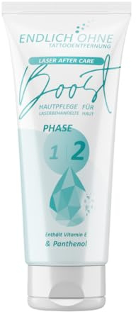 ENDLICH OHNE Tattooentfernung Laser Aftercare - Pflegecreme für laserbehandelte Haut - Phase 2 BOOST - 75ml