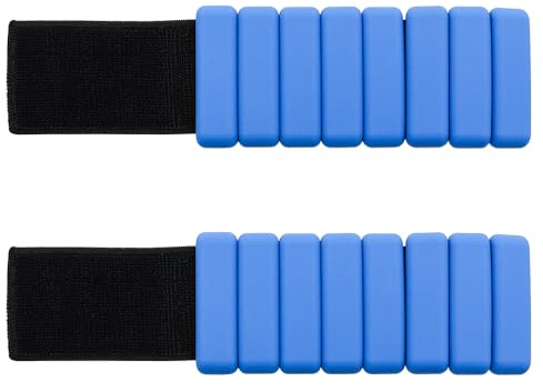 Tiardey 1 par bärbara viktmanschetter, mode ankelvikter för yoga, dans, löpning, jogging (blå)
