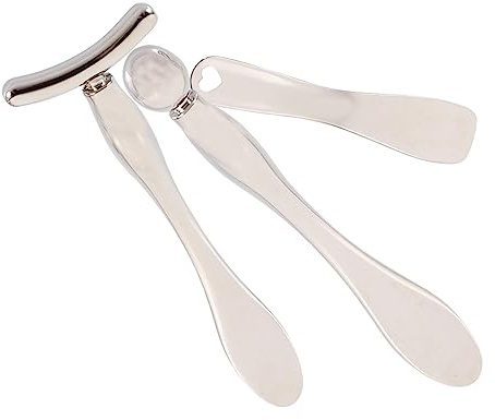 HAPINARY 3st Multifunktionell Ögonkrämsspade För Ansiktsmassage Massagepinne För Ögonområde Främjar Blodcirkulation Och Absorption Ögonkräm Present till Vänner Och Familj