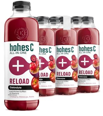 hohes C ALL-IN-ONE Reload (6x 850ml), Mehrfruchtsaft aus Fruchtsaftkonzentraten (Cranberry, Maracuja, Aronia), vitaminreich, ohne Zuckerzusatz & Süßungsmittel, ohne künstliche Aromen, vegan