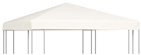 Iiaky Pavillondach 310 g/m² 3x3 m Cremeweiß Pavillon Dach Ersatzdach Wasserdicht