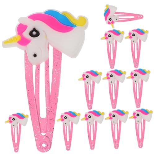 DRESSOOS 20stücke Einhorn-haarspangen Cartoon-Design Für Mädchen Schnapp-haarspangen Entzückende Haarspangen Für Kleinkinder Und Kleine Mädchen